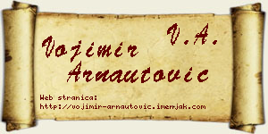 Vojimir Arnautović vizit kartica